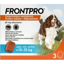 FRONTPRO M 68 mg žuvacie tablety pre psy >10–25 kg, 3 tbl.
